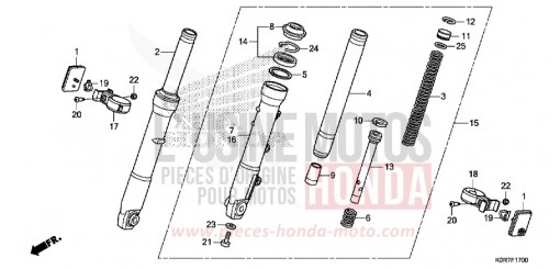 FOURCHETTE AVANT SH125ADL de 2020